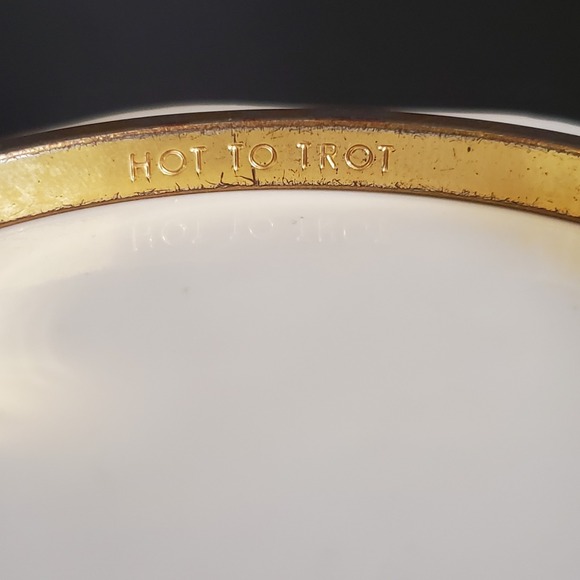 2 Kate Spade Pink Bangle Bracelets Hot to Trot & Toast of the Town Gold Plated - Picture 9 of 10